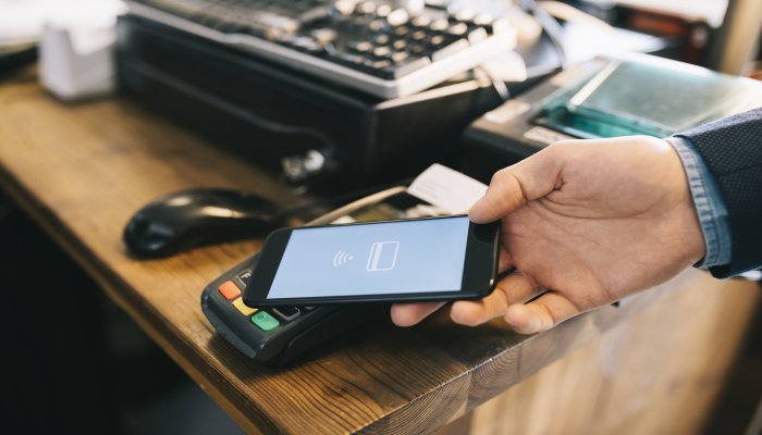 Paying for merchandise via smartphone